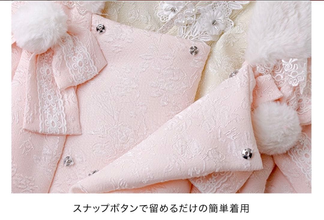 100cm 着物ワンピース＋被布セット プリンセス　　草履スリッポン　七五三
