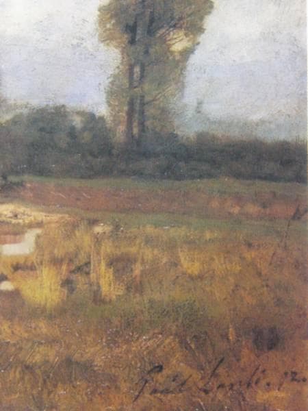 ラースロー・パール、森のはずれ、希少画集画、新品額装付