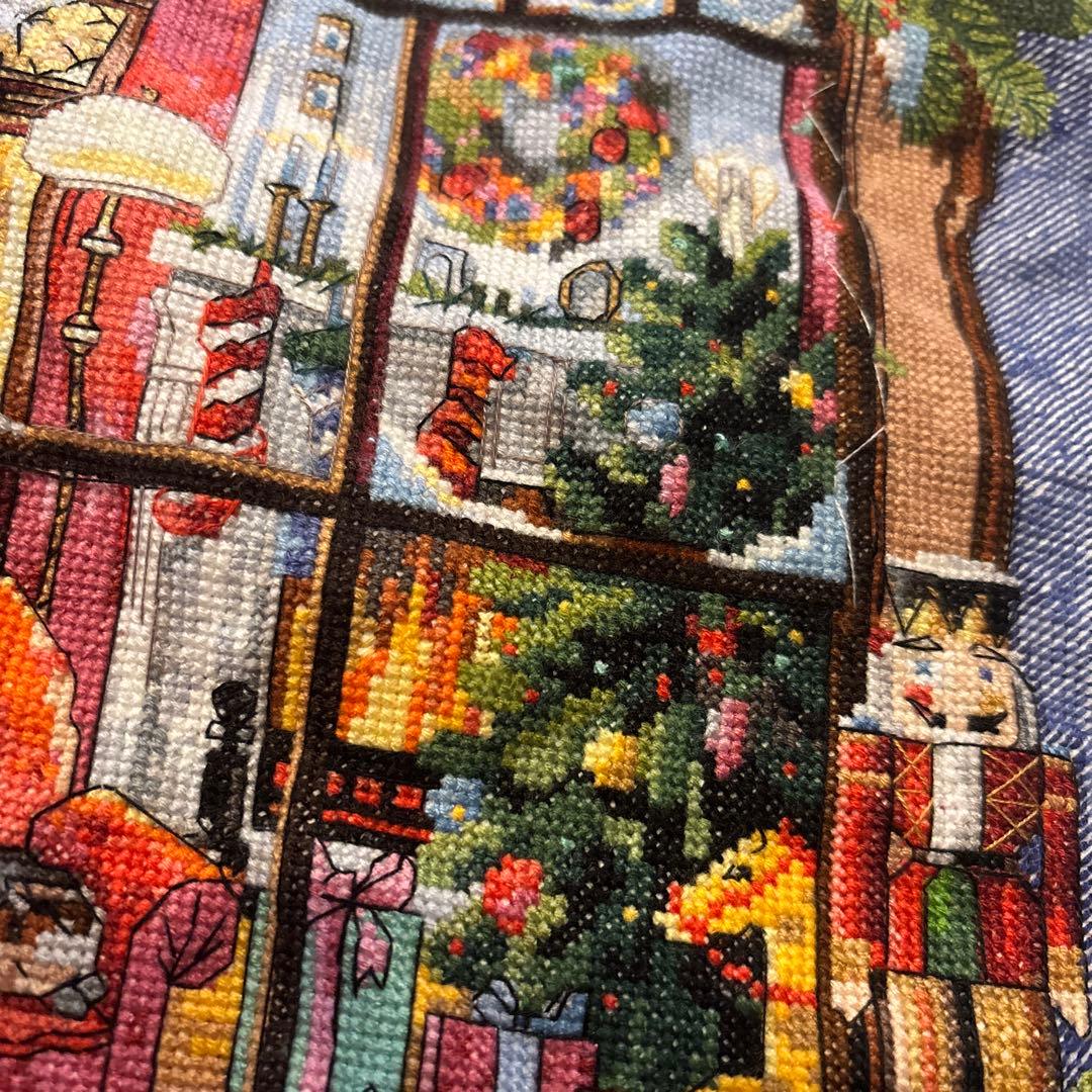 完成品　クリスマス　クロスステッチ