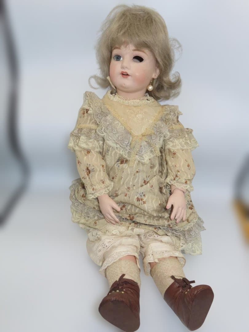 3 ビスクドール 60cm以上 作家もの 1991 ヴィンテージ 骨董 人形