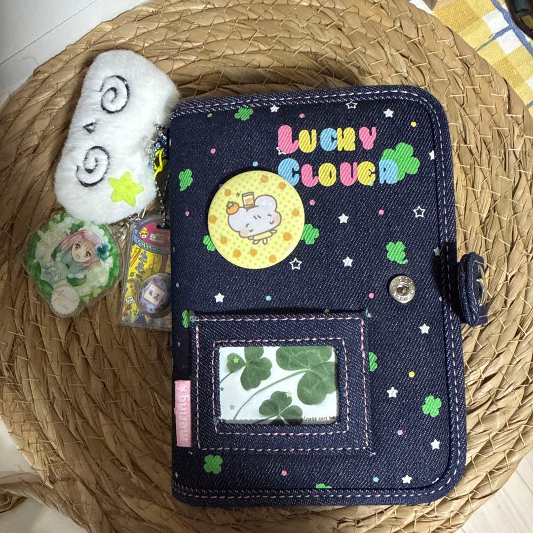 MERING デニムシール帳 A7 クローバー メリング