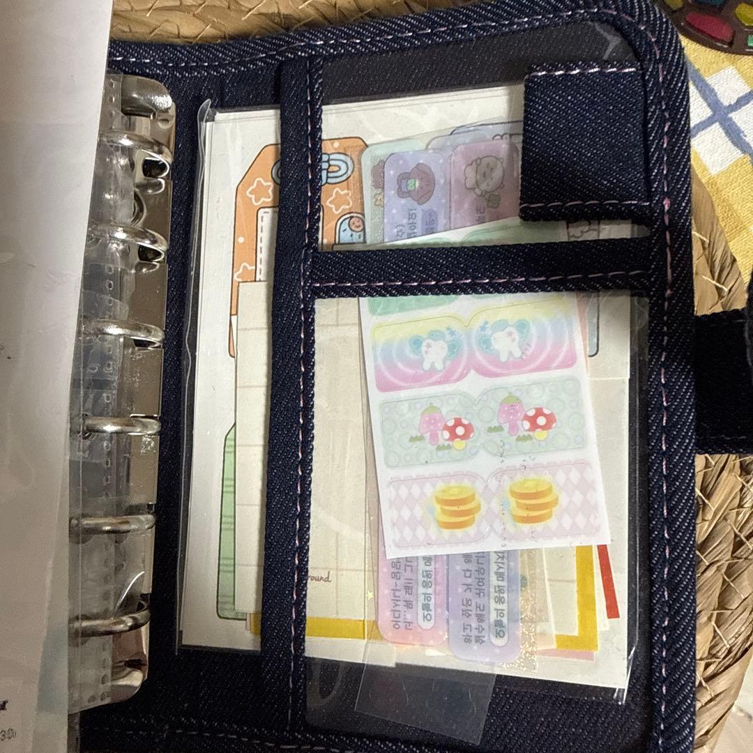 MERING デニムシール帳 A7 クローバー メリング