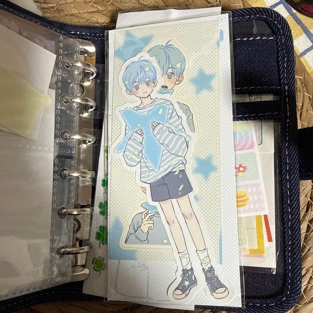 MERING デニムシール帳 A7 クローバー メリング
