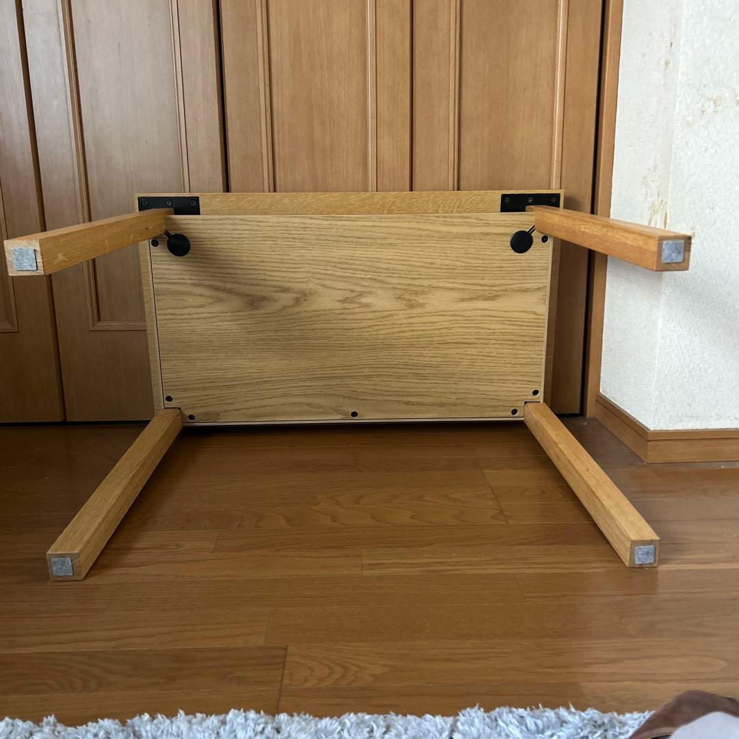 無印良品 オーク材デスク・オープン棚付