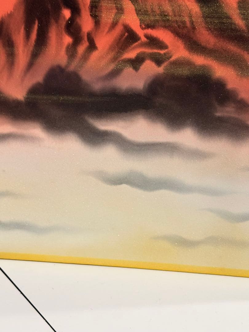 日本画 秀峰作 日本画「赤富士」赤富士　秀峰