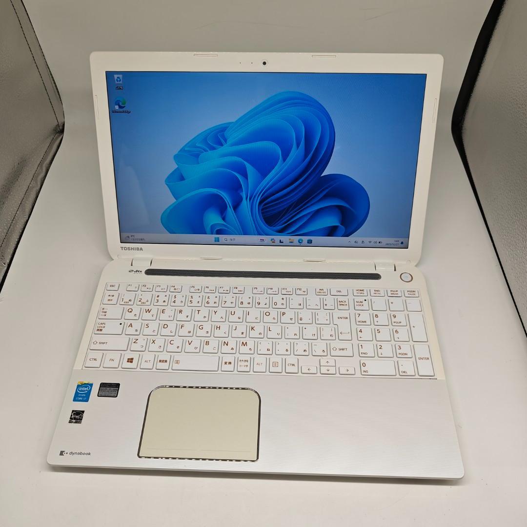 【東芝】T553 高速i7 SSD256GB 8GB ホワイト ノートPC