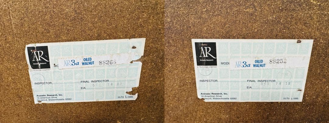 Acoustic Research AR-3a スピーカー ペア 　現状品