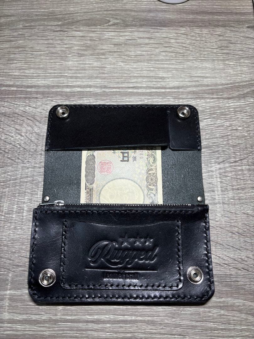 ミドルトラッカーウォレット　北米産ステアハイド　アポロコンチョ