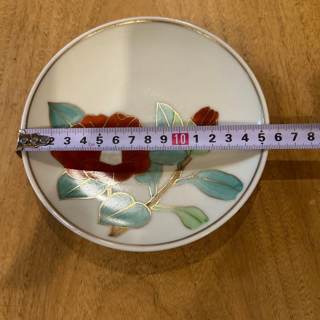 清水焼　松斎陶苑　四季花銘々皿　五枚