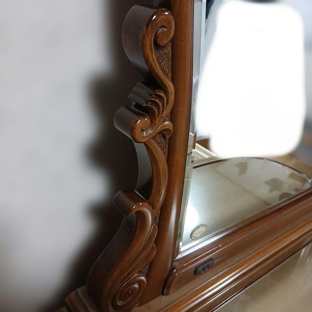 木製クラシックドレッサー昭和レトロ豪華 ハデ婚婚礼家具特大サイズ