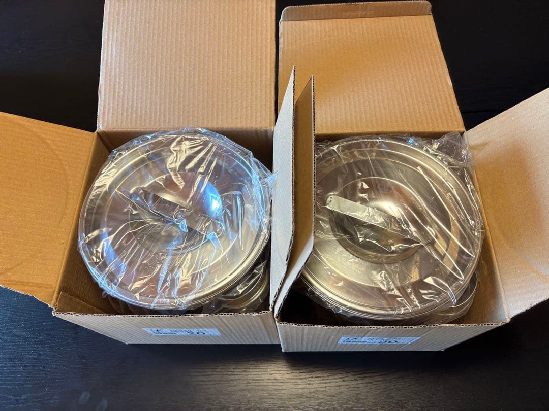 寸胴鍋 蓋付き新品2個セット 20cm