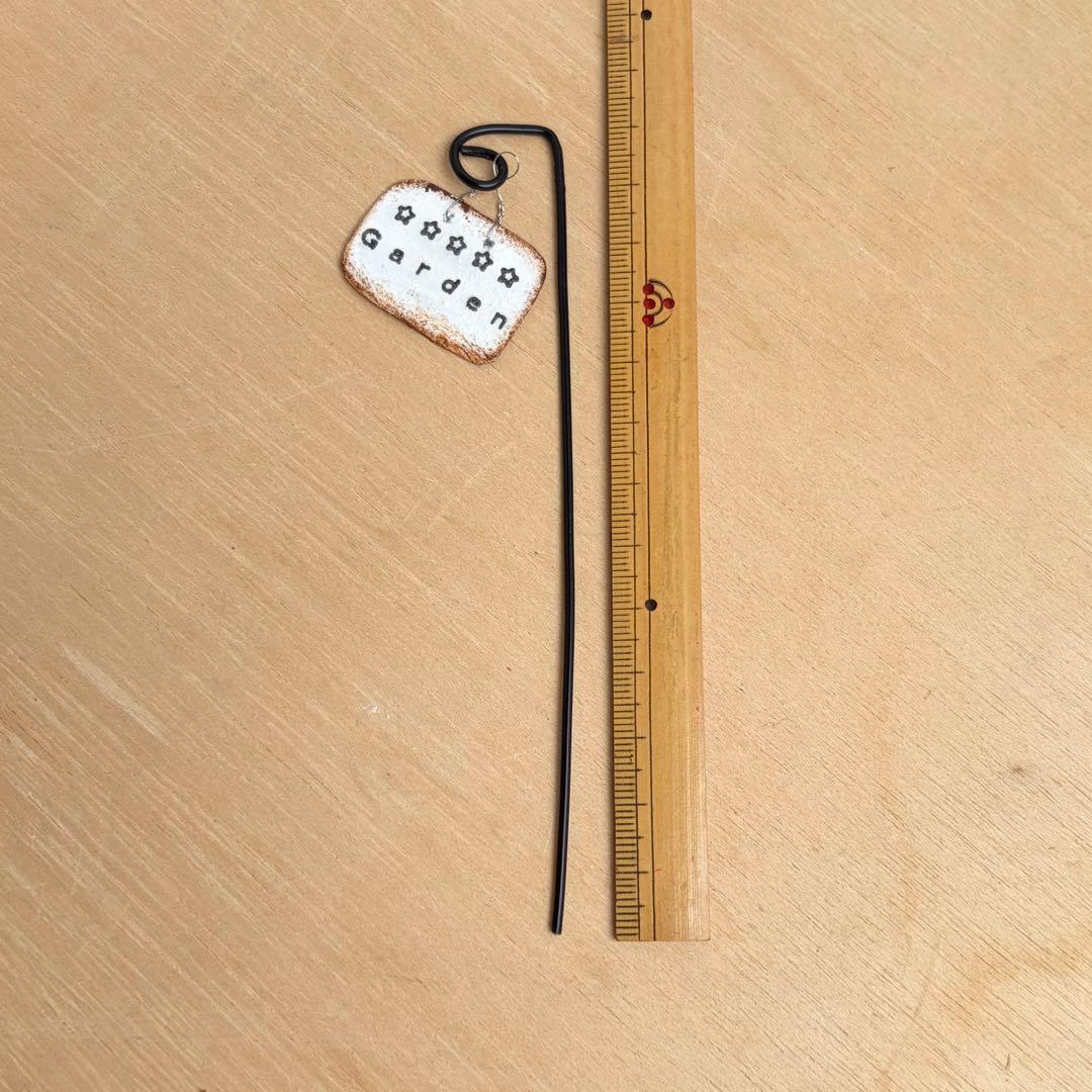 【なみなみカットのミニバケツ】ピック付き リメ缶 リメイク缶 ガーデニング雑貨