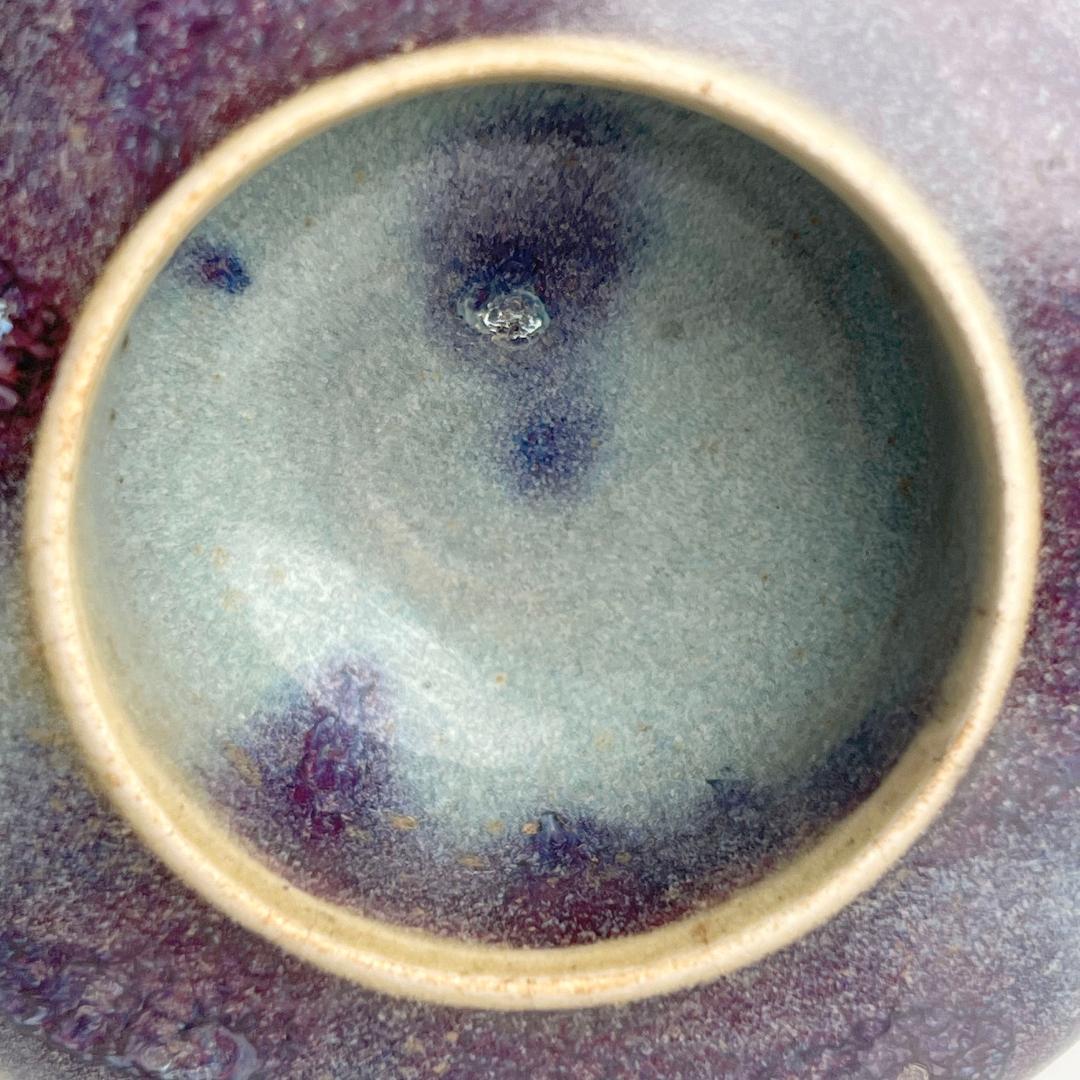 鈞窯天藍釉紫斑高足盃台 唐物 中国古玩 中国美術 A926