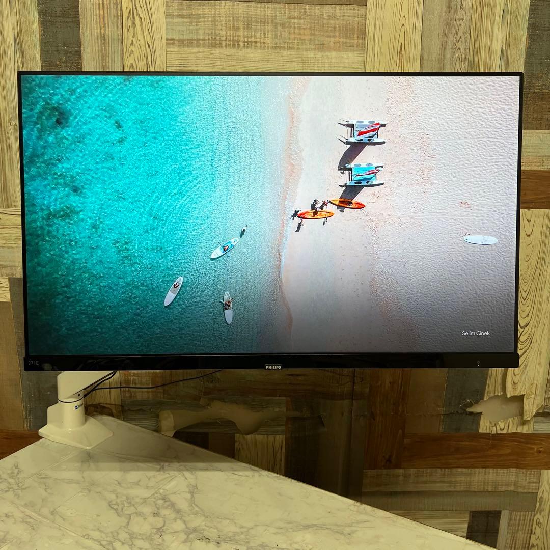 即日受渡❣️全国送料込PHILIPS27型ブルーカットモニターアームスタンド付