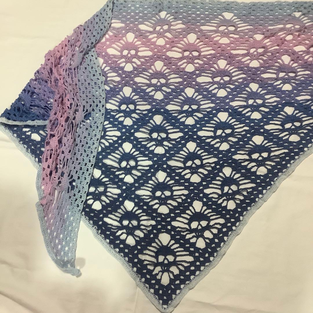 三角ショール　バレエ用　ハンドメイド　ドクロ模様 ④