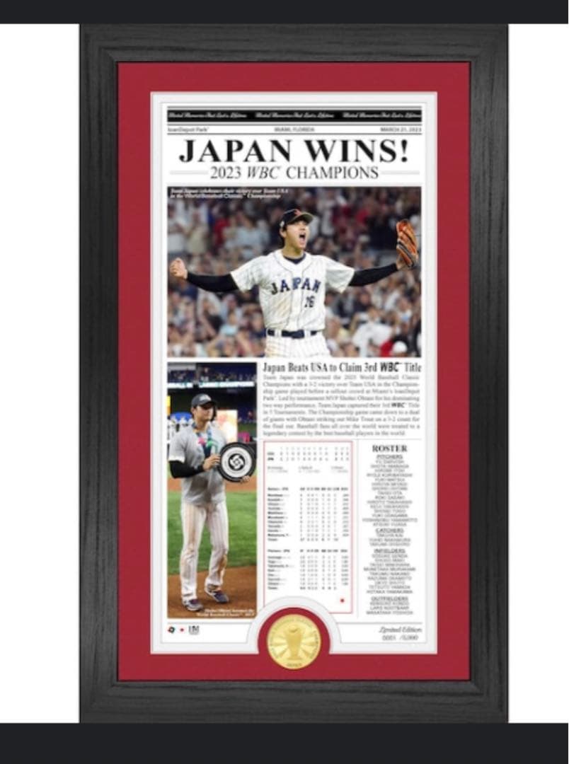 『激レア』大谷翔平　ワールドチャンピオン　写真
