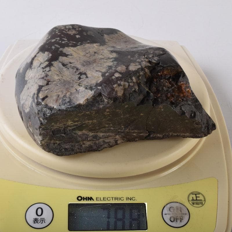 天然石　鑑賞石　菊花石　置物　重さ約788g　V　R8599