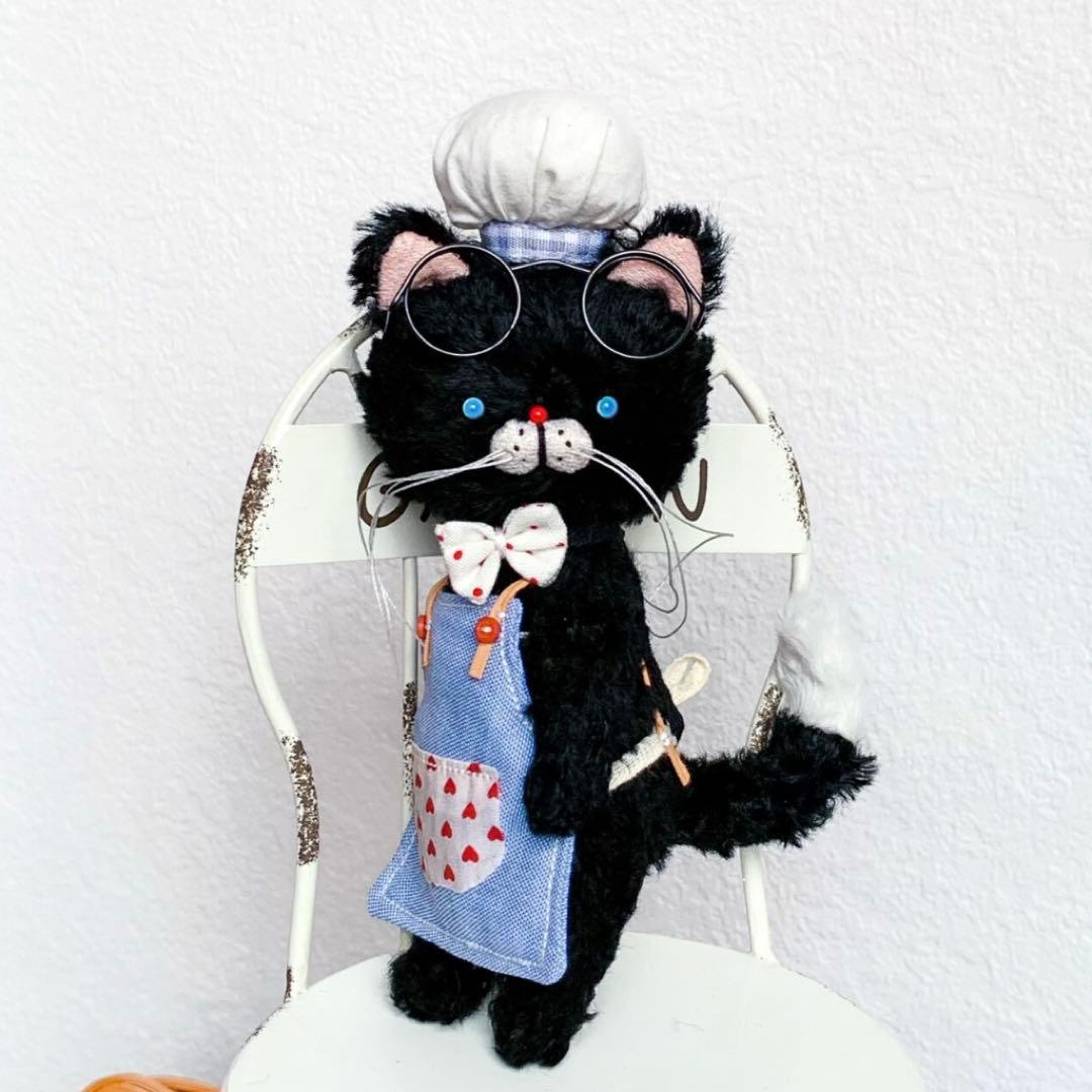 アーティストベア 海外作家様 ハンドメイド ぬいぐるみ 黒色の仔猫 ねこ