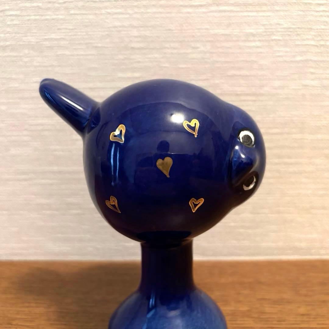 【新品】リサラーソン テクラ 鳥 紺×金