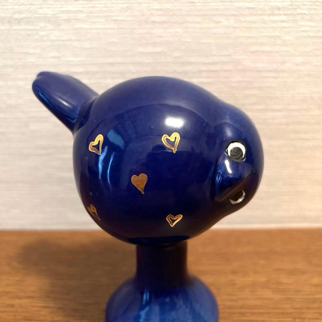 【新品】リサラーソン テクラ 鳥 紺×金