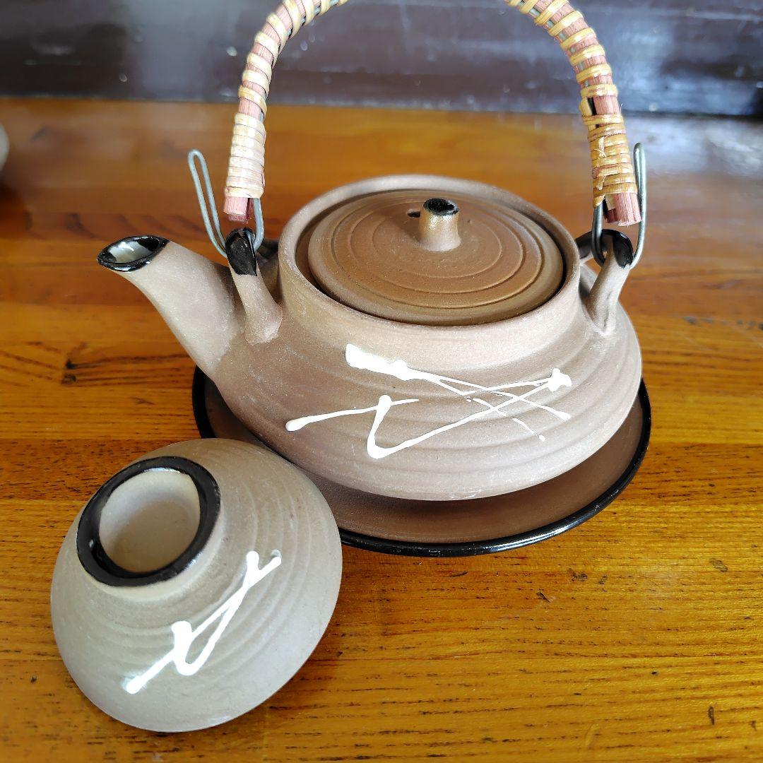 松葉平型土瓶　8セット