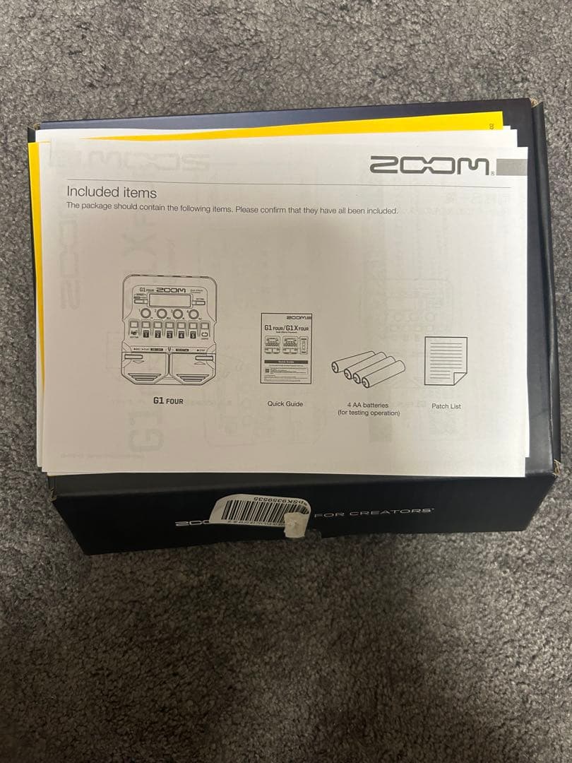 ZOOM G1 FOUR マルチエフェクター　箱　説明書付属