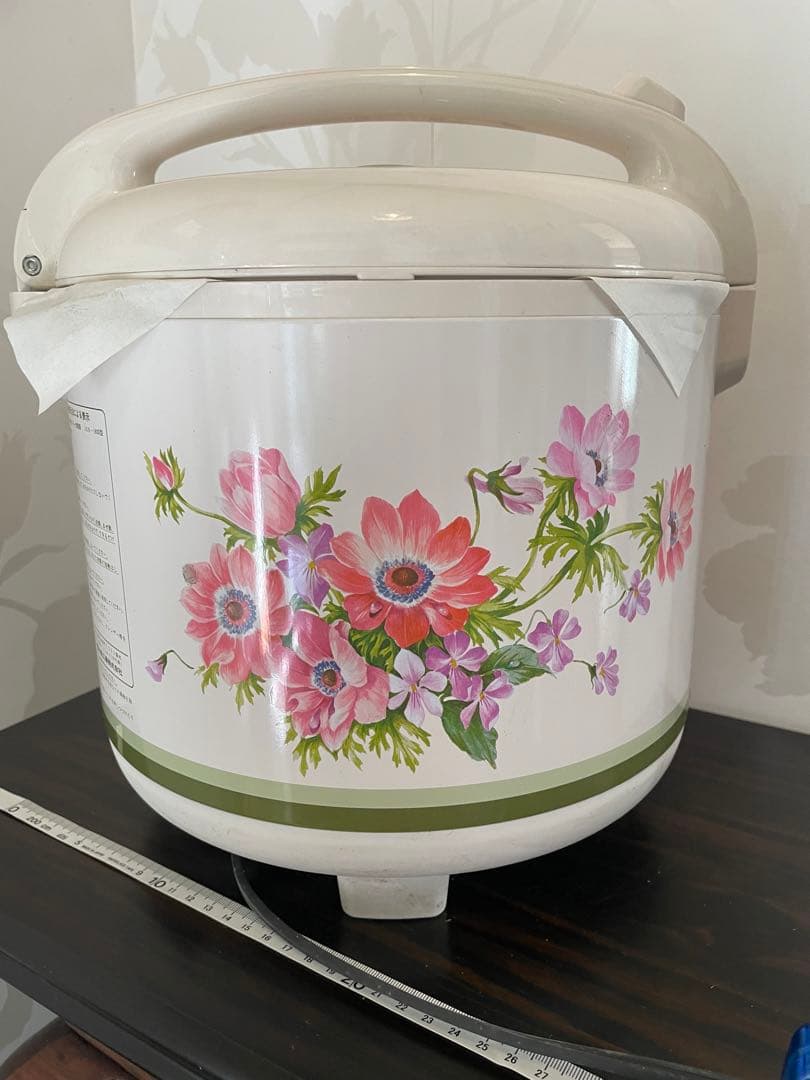 新品　未使用　昭和　TIGER 花柄 炊飯器　タイガー炊飯ジャー　炊きたて