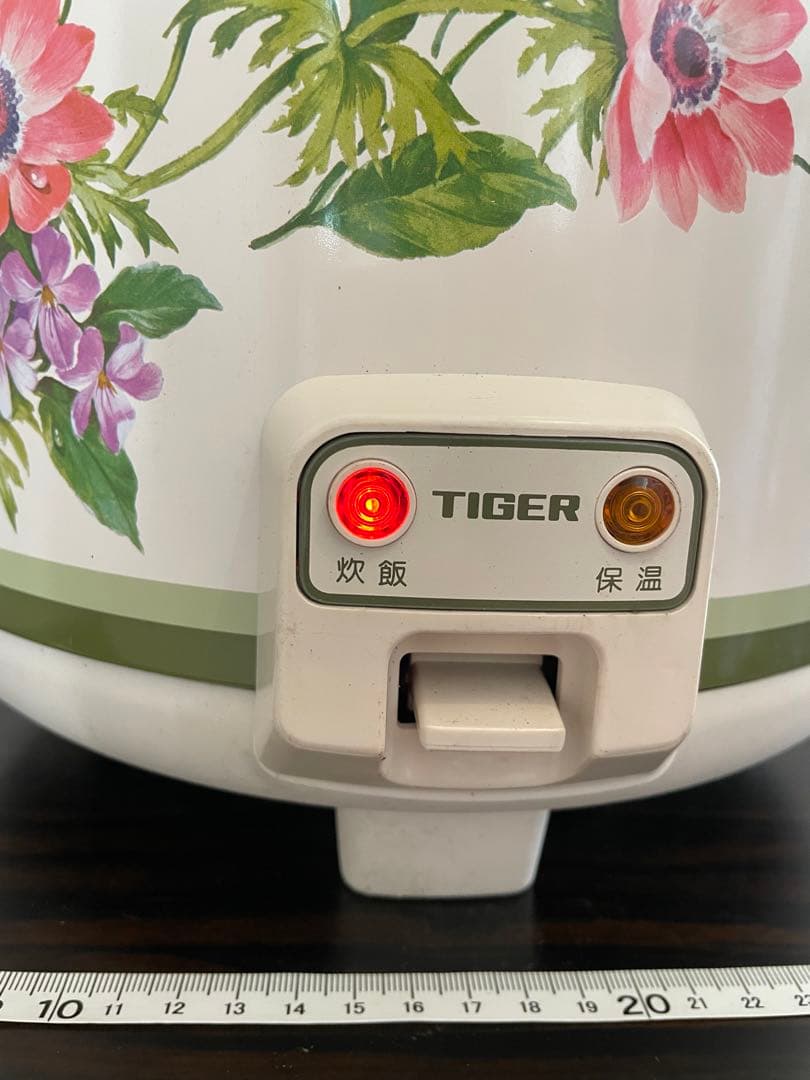 新品　未使用　昭和　TIGER 花柄 炊飯器　タイガー炊飯ジャー　炊きたて