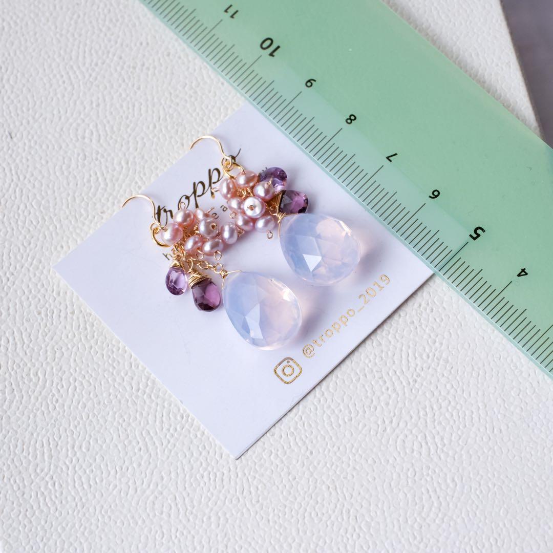 14kgf大粒スコロライトピアス/イヤリング