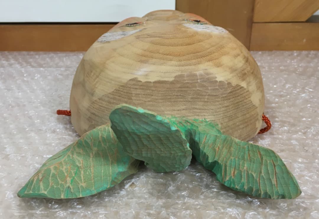 ○前島秀章 福蕪 一九九九 秋 1999年 25cm かぶ お面 木彫彫刻 置物