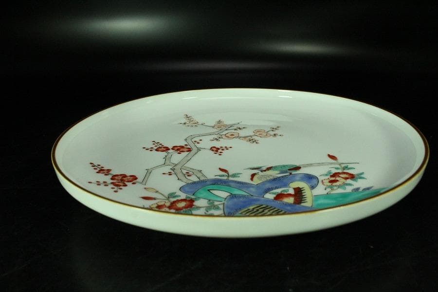 十三代 酒井田柿右衛門 飾皿 共箱 未使用(K-ZE374)