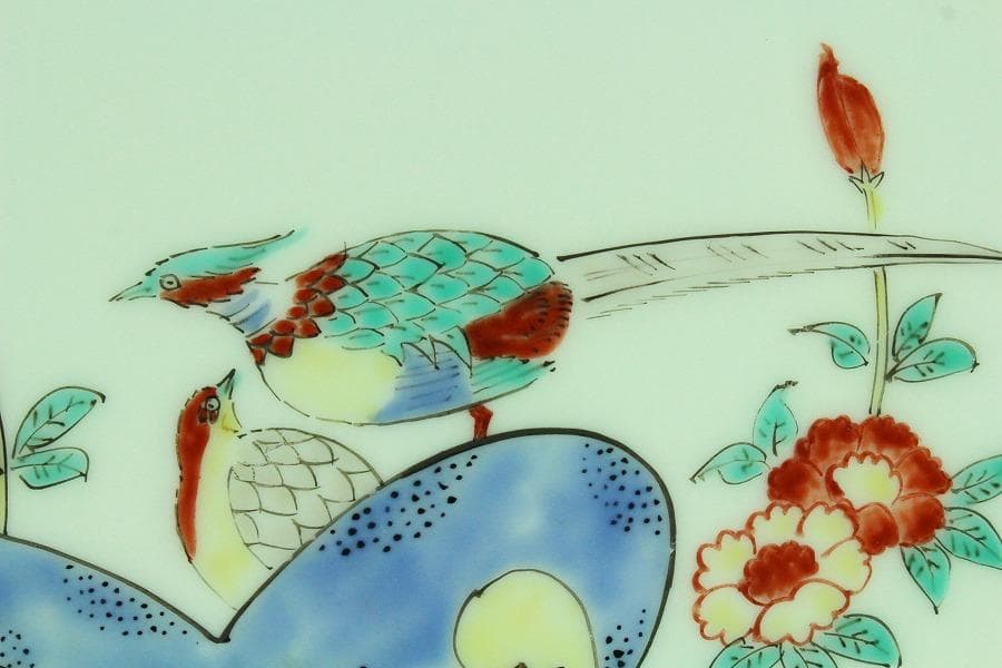 十三代 酒井田柿右衛門 飾皿 共箱 未使用(K-ZE374)