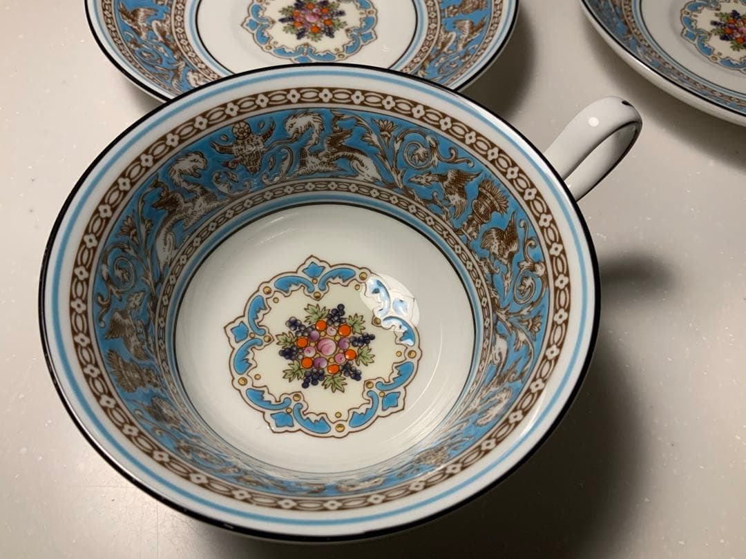 ウェッジウッド フロレンティーンターコイズ カップ&ソーサー 2客