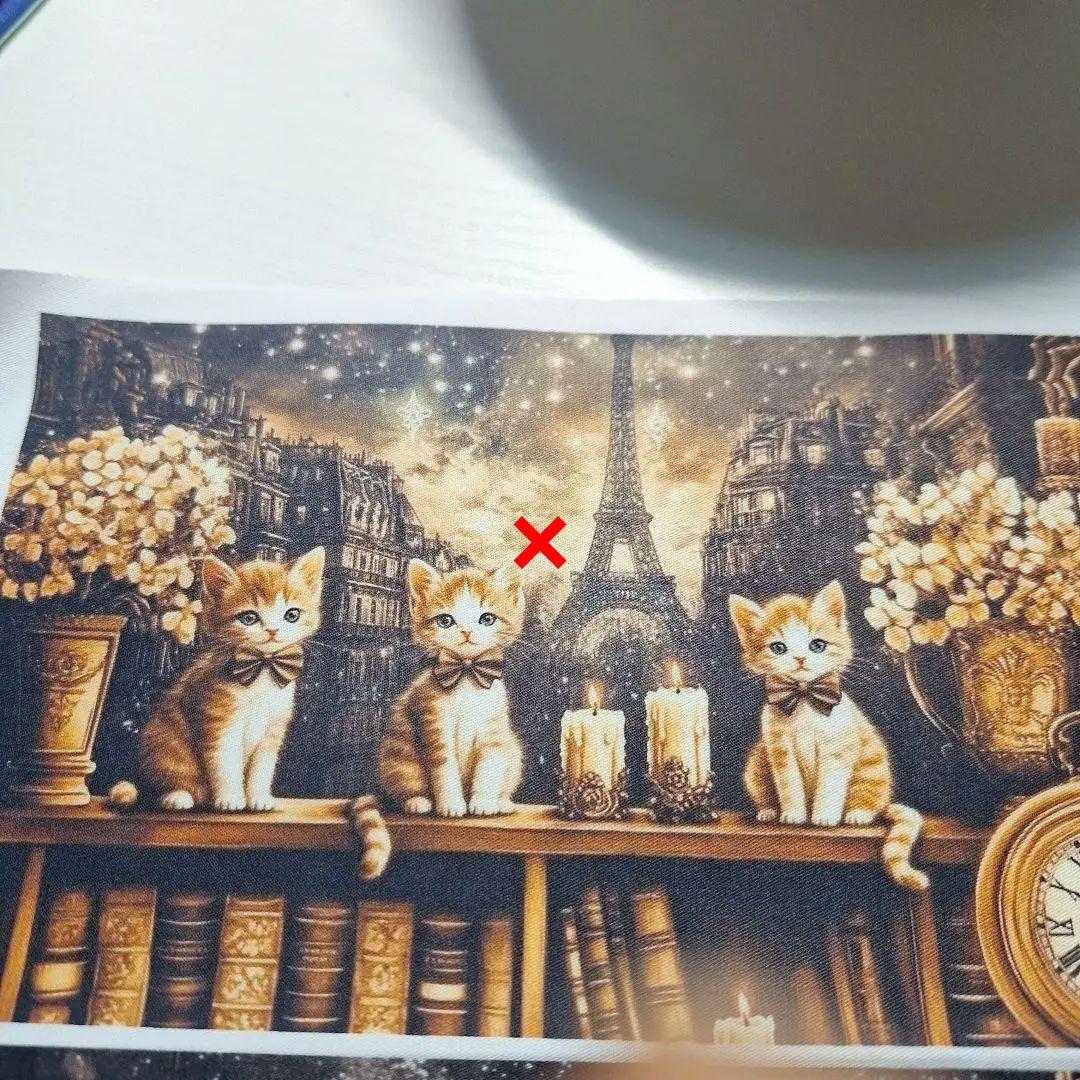 おしゃれなねこパネル生地　ハンドメイド