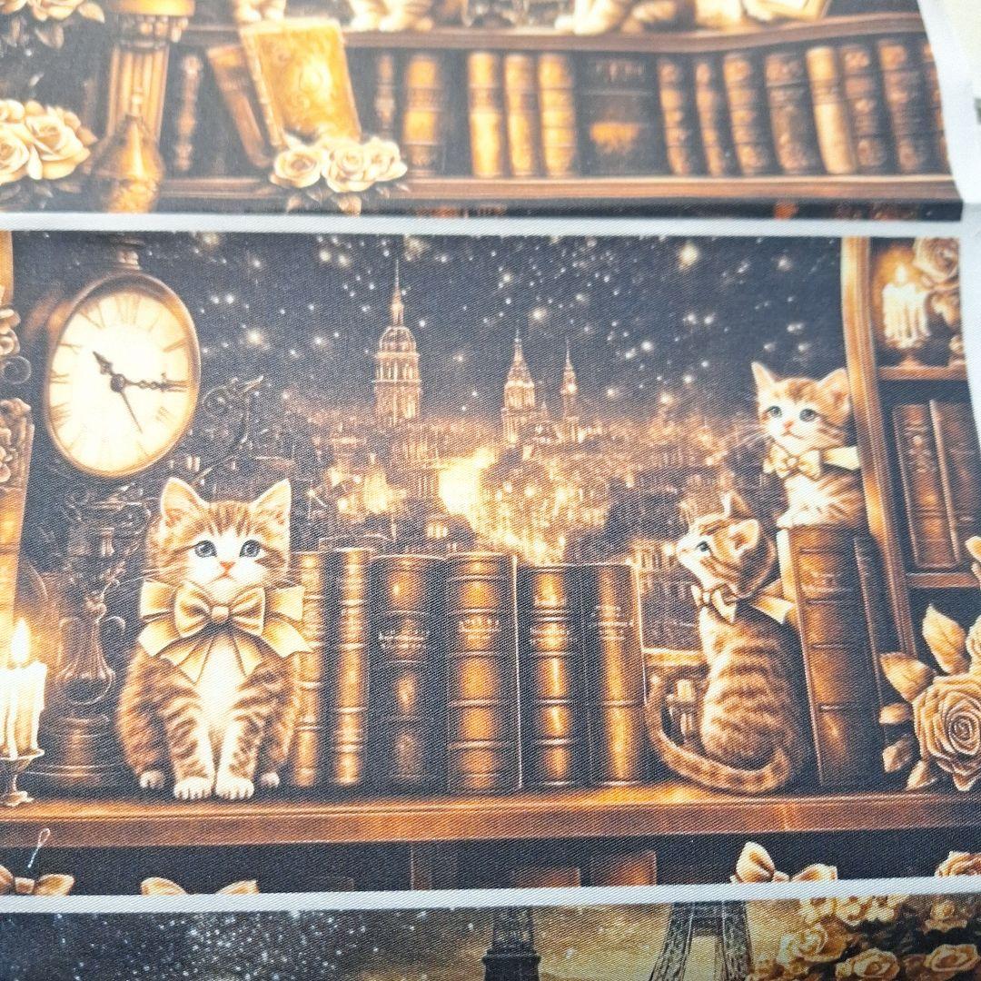 おしゃれなねこパネル生地　ハンドメイド