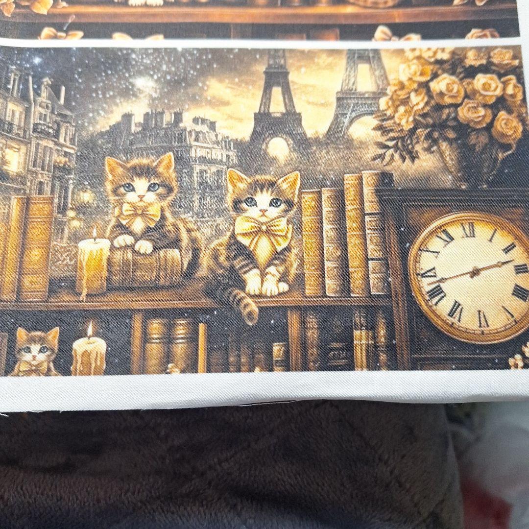 おしゃれなねこパネル生地　ハンドメイド