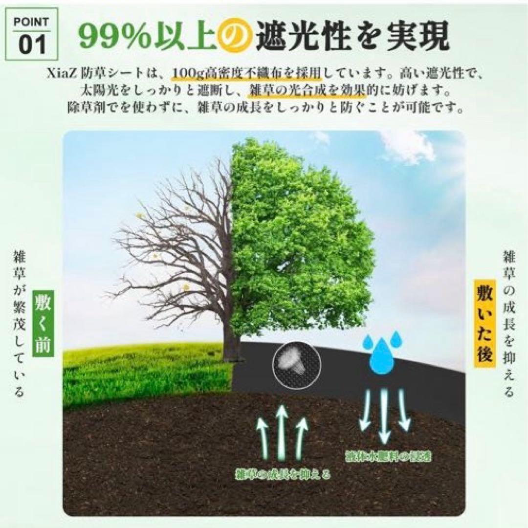 未使用）防草シート 幅1m×長さ50m ブラック 除草 雑草対策