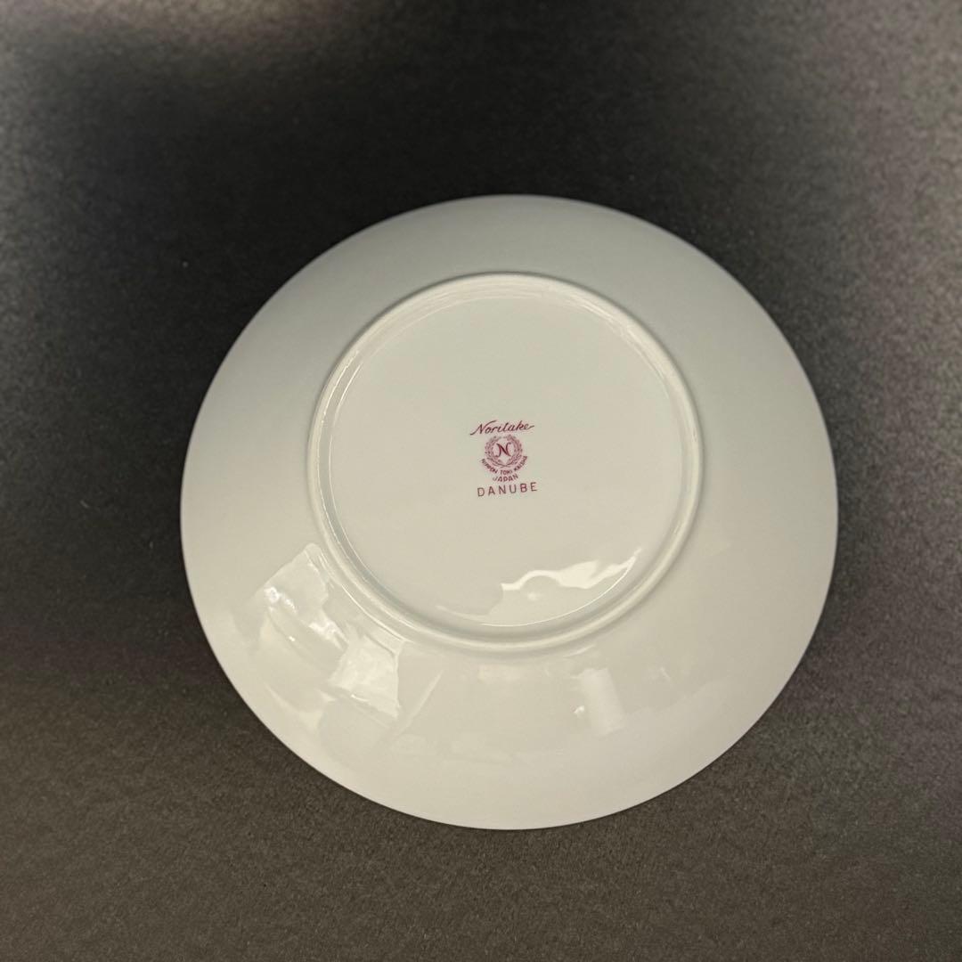 廃盤　ノリタケ DANUBE 19cm 深皿 5枚セット ブルー ハートボーダー