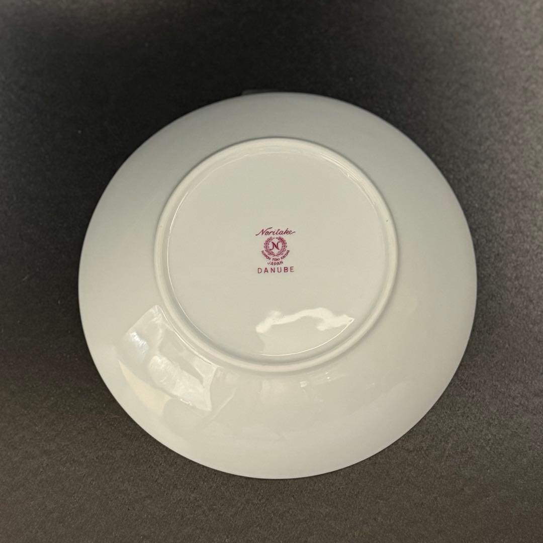廃盤　ノリタケ DANUBE 19cm 深皿 5枚セット ブルー ハートボーダー
