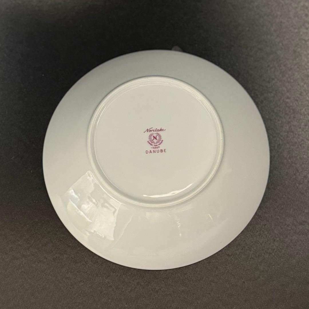 廃盤　ノリタケ DANUBE 19cm 深皿 5枚セット ブルー ハートボーダー