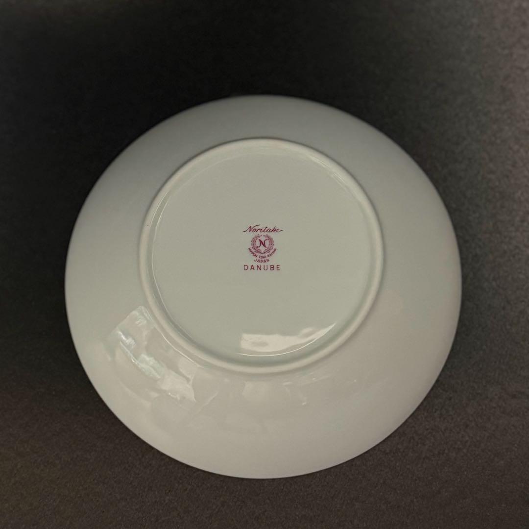 廃盤　ノリタケ DANUBE 19cm 深皿 5枚セット ブルー ハートボーダー