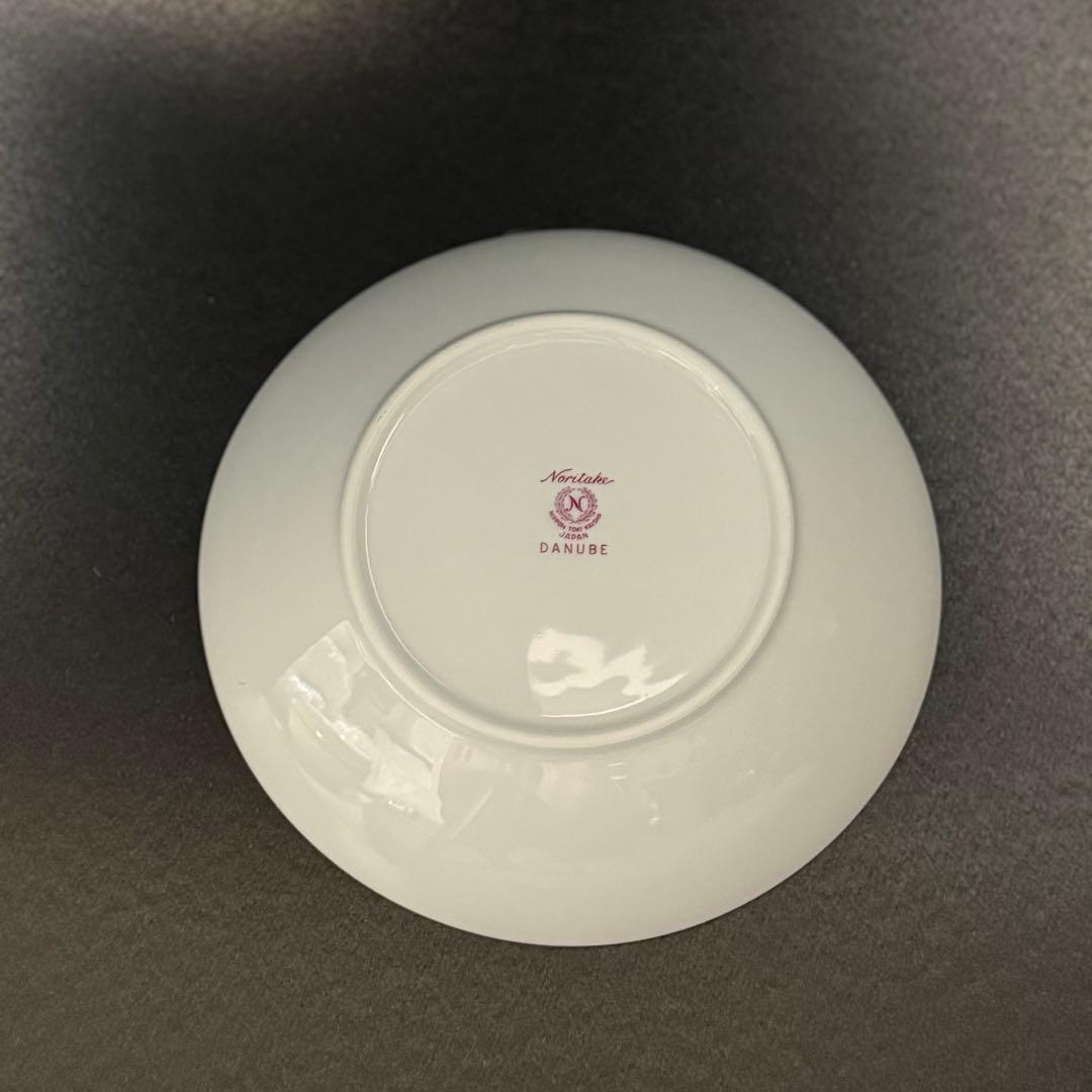廃盤　ノリタケ DANUBE 19cm 深皿 5枚セット ブルー ハートボーダー