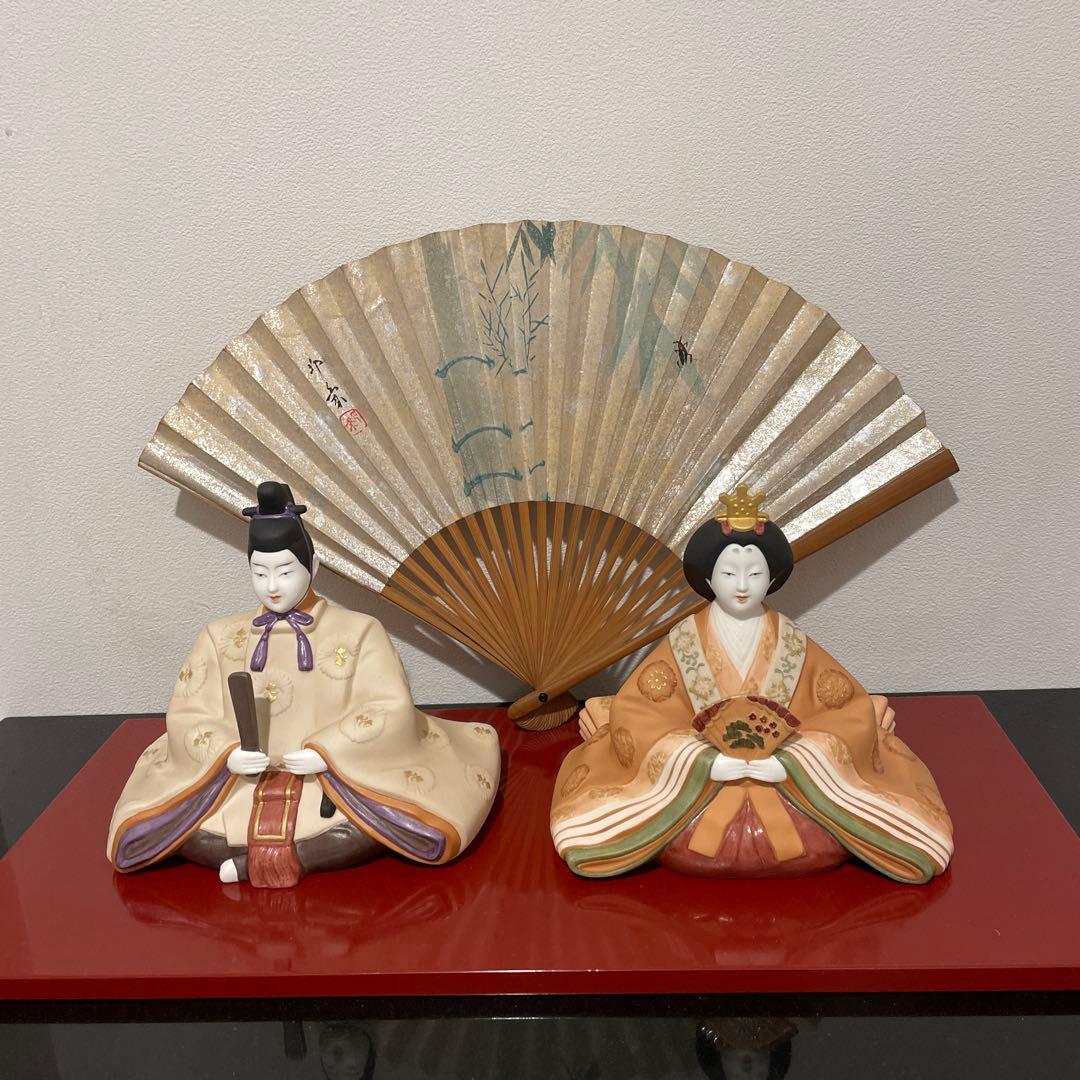 【レア】のりたけ謹製　陶器びな　雛人形　お内裏様　お雛様　ビンテージ