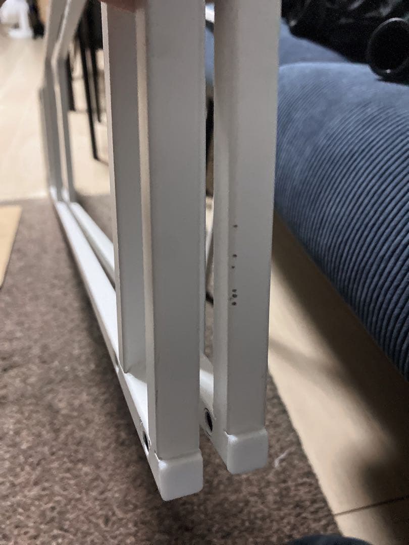 ホワイト 木目調 オープンシェルフ付きデスク