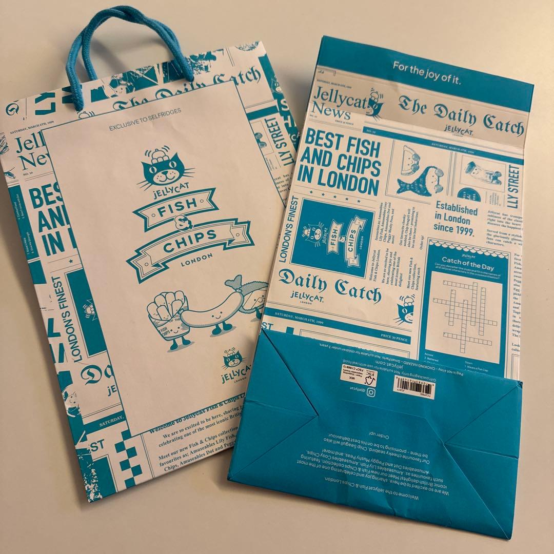 新品ジェリーキャット ぬいぐるみ フィッシュアンドチップス ロンドン 限定