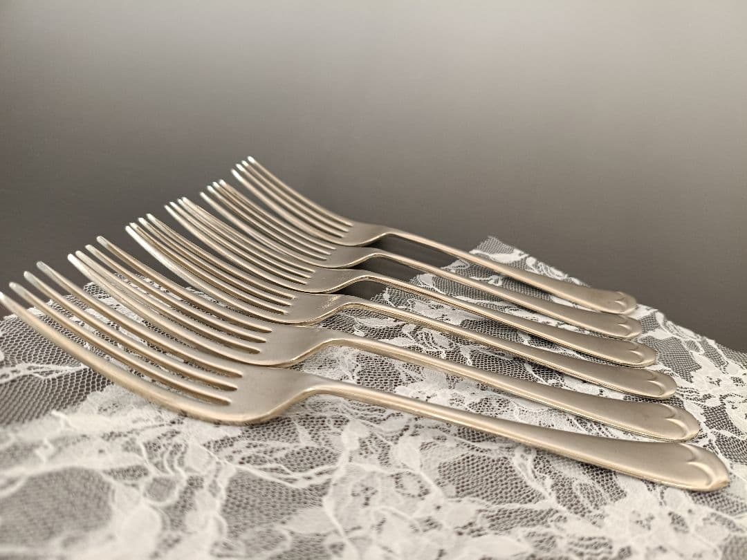 英国 ヴィンテージ フォーク 6本 X-12-NS ニッケルシルバー L13