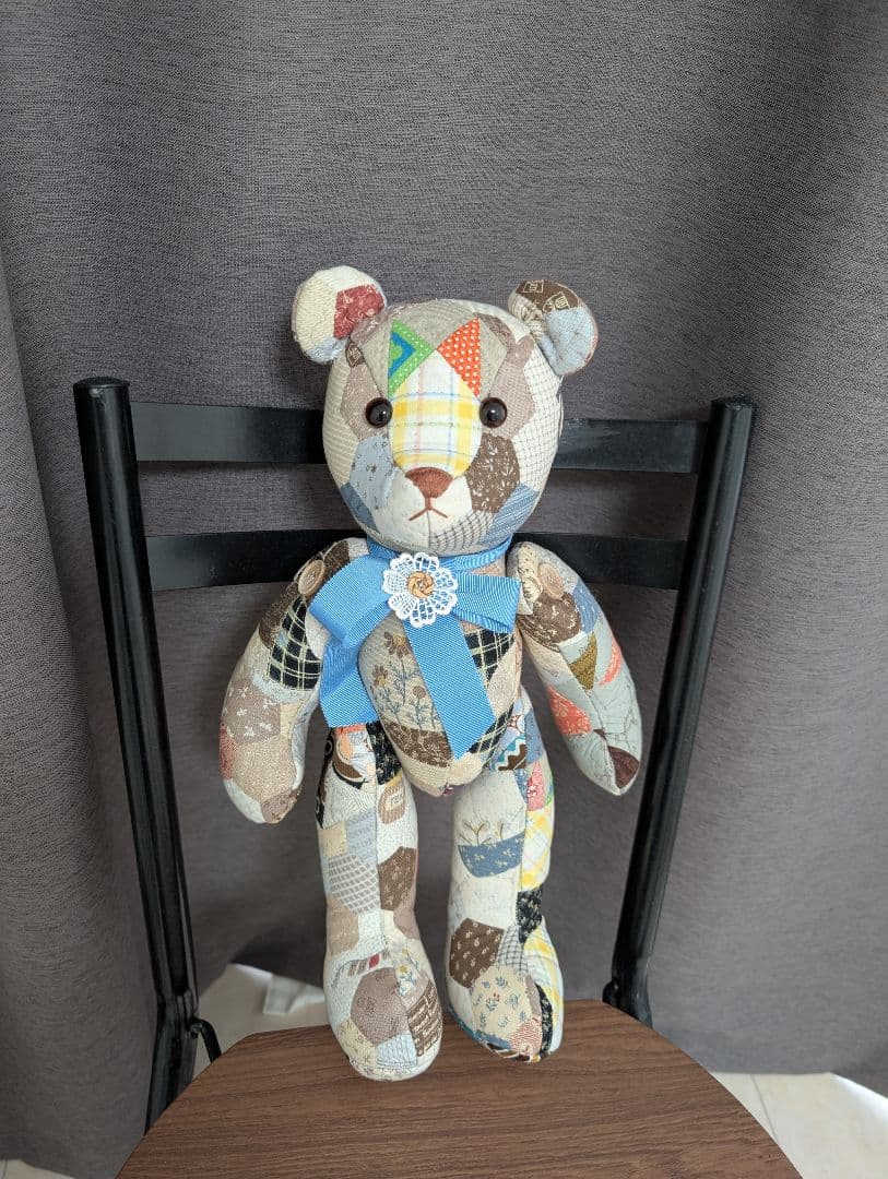 ゆっきー様☆パッチワーク ぬいぐるみ テディベア　約28cm