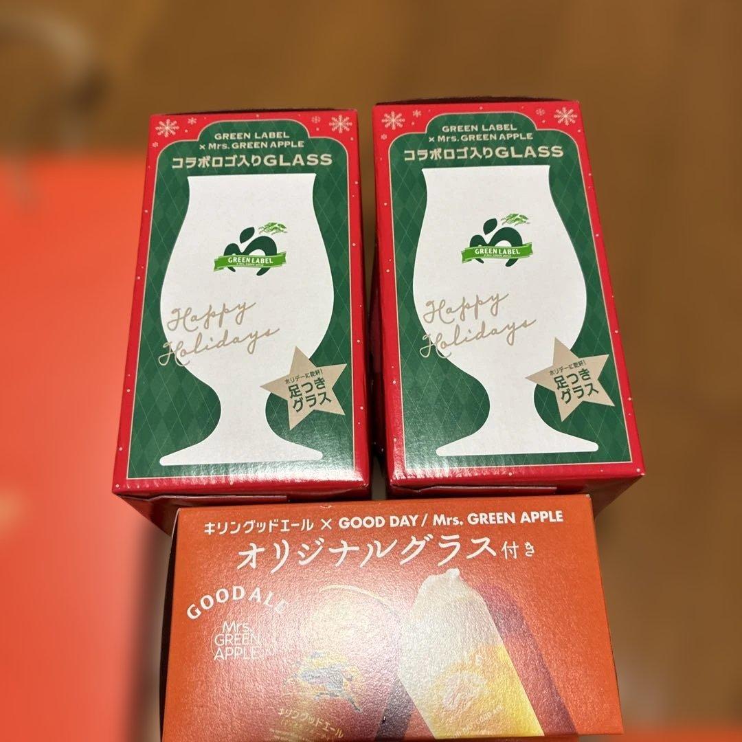 KIRINビール× Mrs. GREEN APPLE コラボグラス4個ステッカー