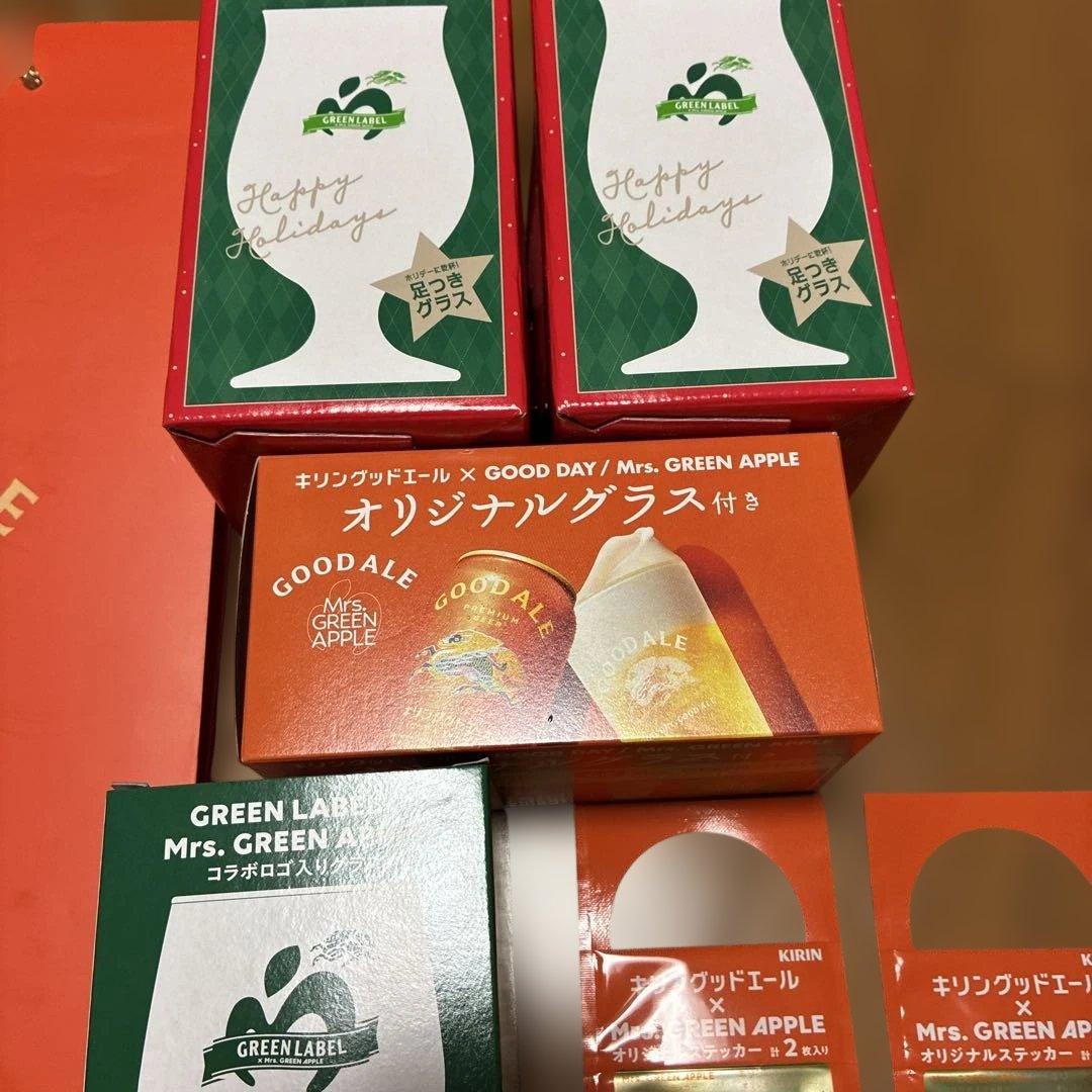 KIRINビール× Mrs. GREEN APPLE コラボグラス4個ステッカー