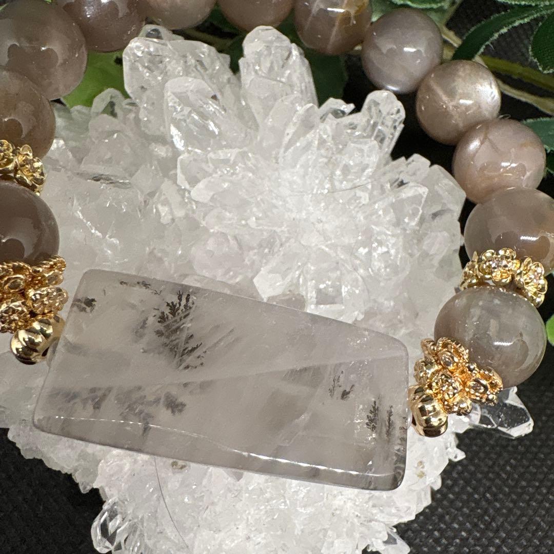 ＊くまこ様お取置き2/24＊デンドリックインクォーツ　ブラウンムーンストーン